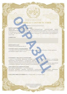 Образец Сертификат СТО 01.064.00220722.2-2020 Сегежа Сертификат СТО 01.064.00220722.2-2020 